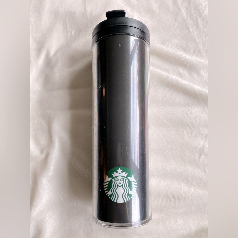 Starbucks Tumbler | 20 oz Black & Silver Geometric | 2011 Edition